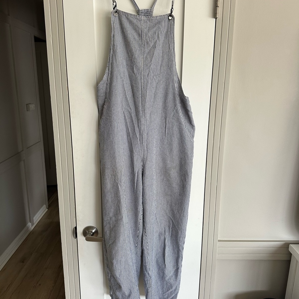 Striped RVCA Overalls
